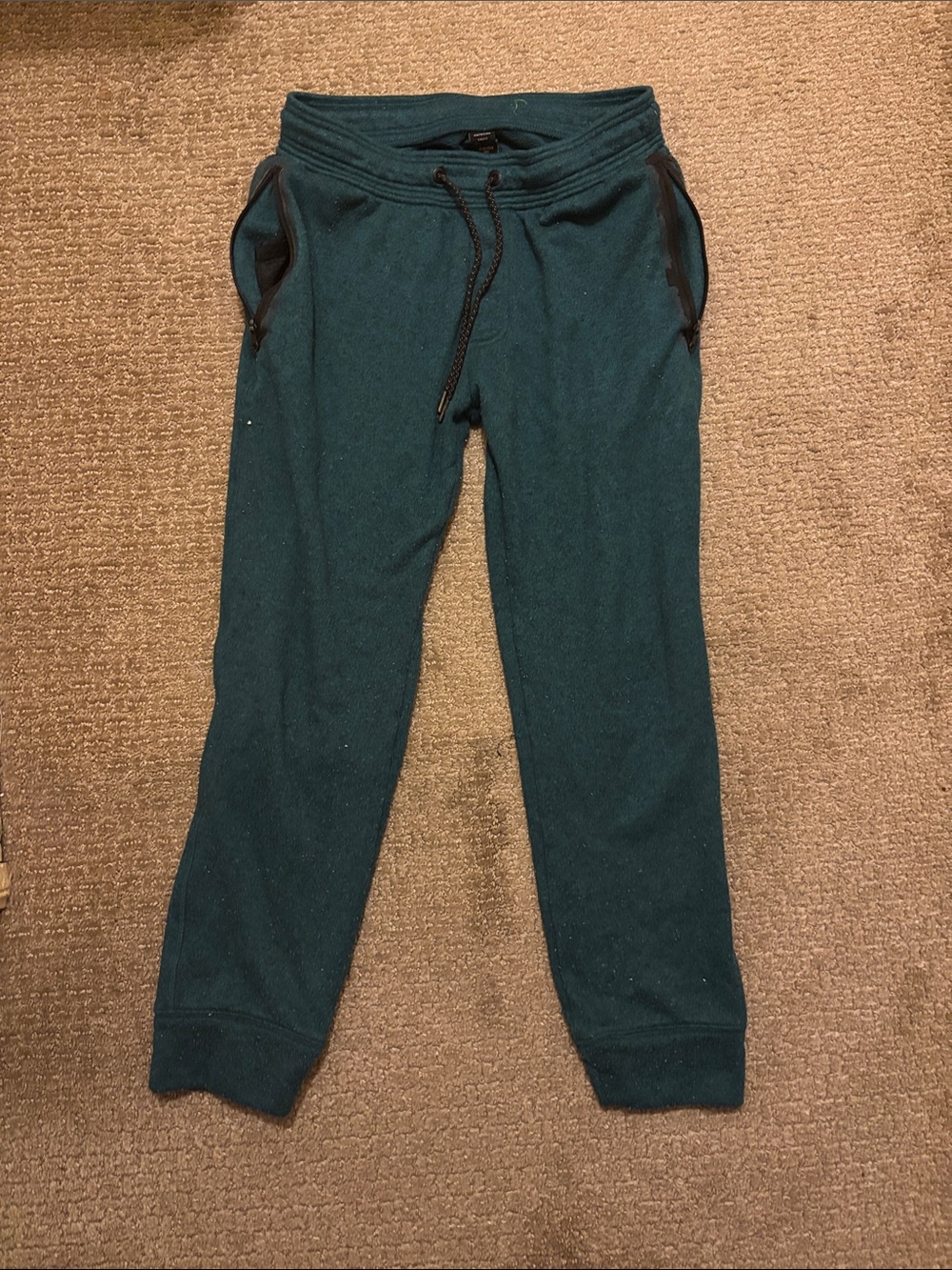 American Eagle Active Flex Jogger Sweatpants Green Zipper Pocket Mens Medium